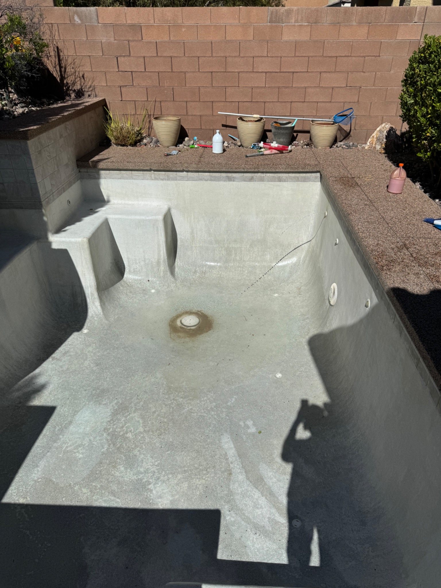 Spa after professional algae cleanup