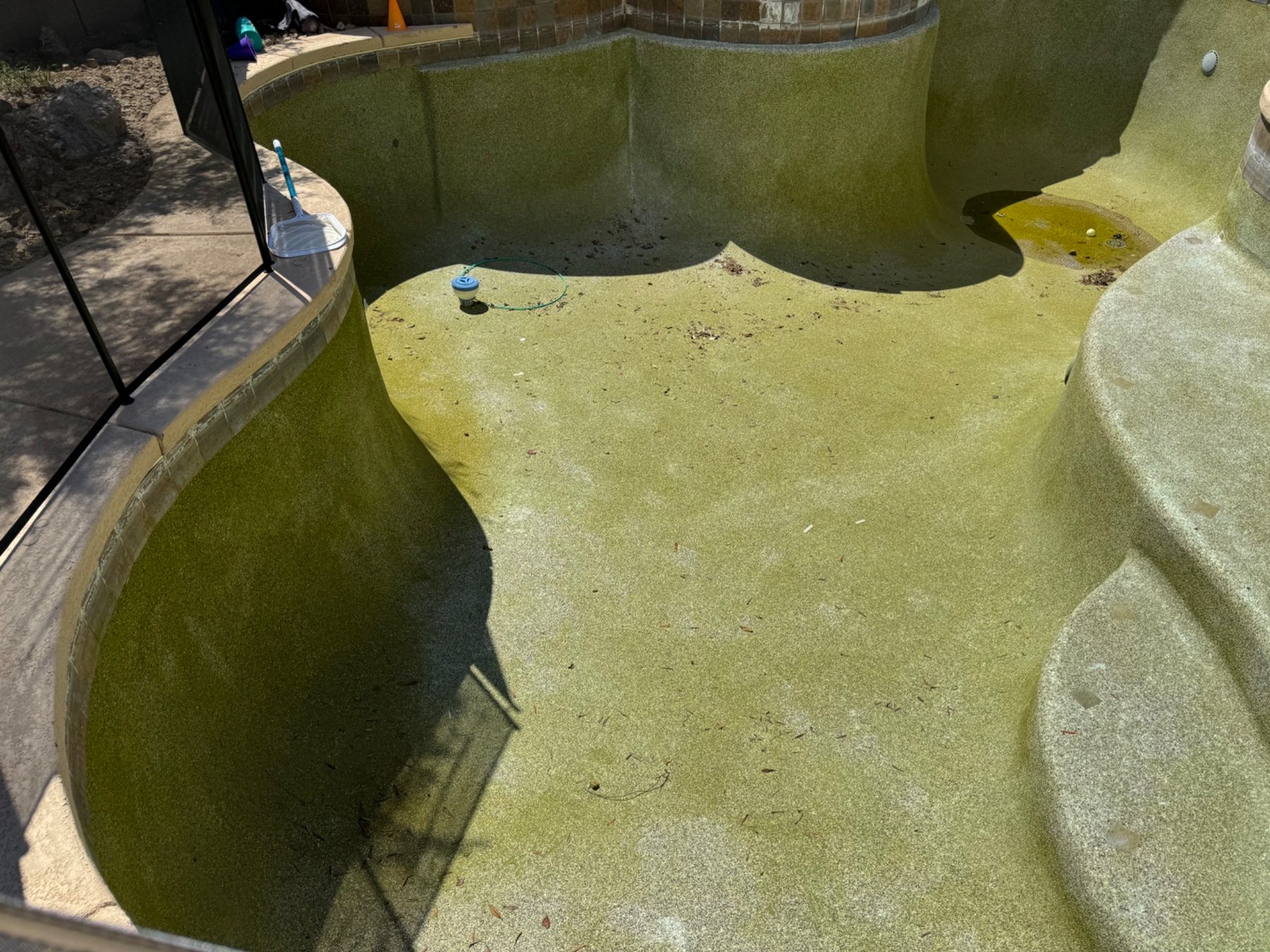 Pool prepared for drain and restoration service